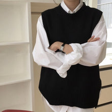 Load image into Gallery viewer, Colorfaith 2019 New Autumn Winter Women Sweaters Sleeveless Split O-Neck Vest Warm Minimalist Knitting Elegant Tops SWV9221